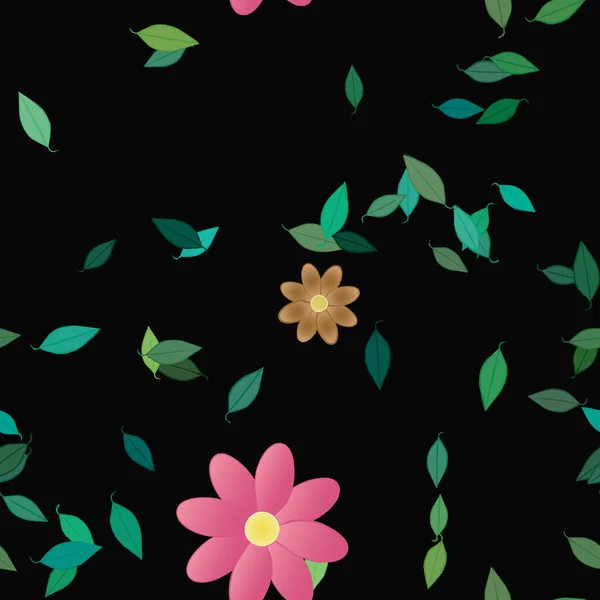 Beau Fond Floral Sans Couture Illustration Vectorielle — Image vectorielle