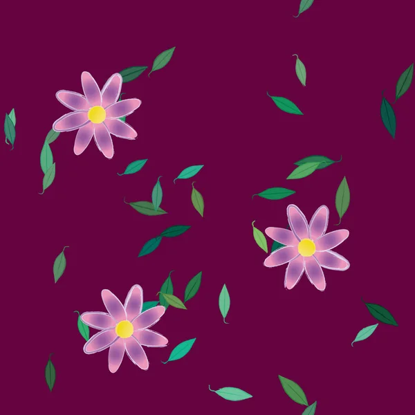 Schöne Florale Nahtlose Hintergrund Vektorillustration — Stockvektor