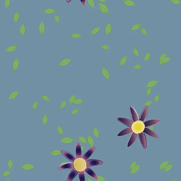 Fundo Sem Costura Floral Bonito Ilustração Vetorial — Vetor de Stock