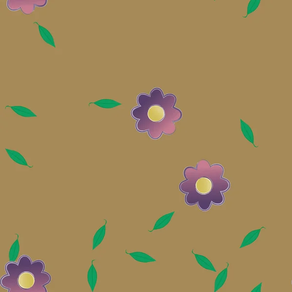 Fundo Sem Costura Floral Bonito Ilustração Vetorial — Vetor de Stock