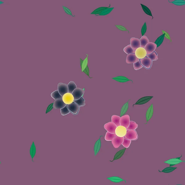 Fundo Sem Costura Floral Bonito Ilustração Vetorial — Vetor de Stock