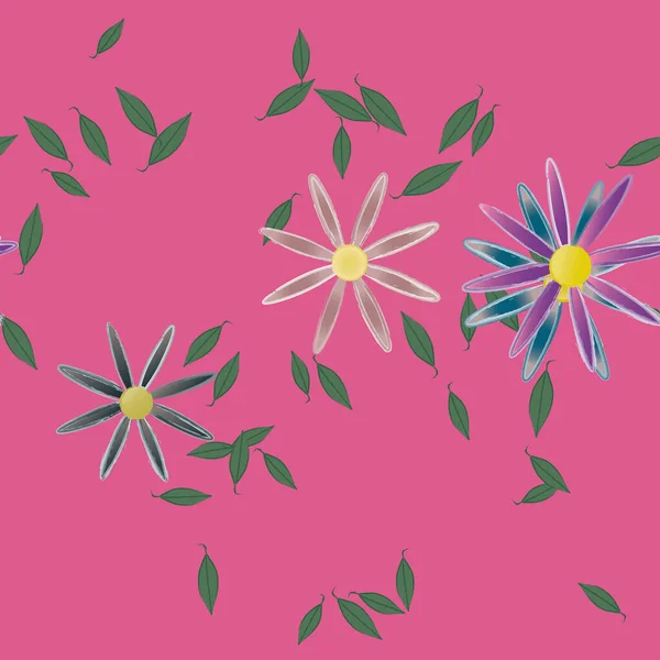 Mooie Bloemen Naadloze Achtergrond Vector Illustratie — Stockvector