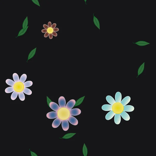 Schöne Florale Nahtlose Hintergrund Vektorillustration — Stockvektor