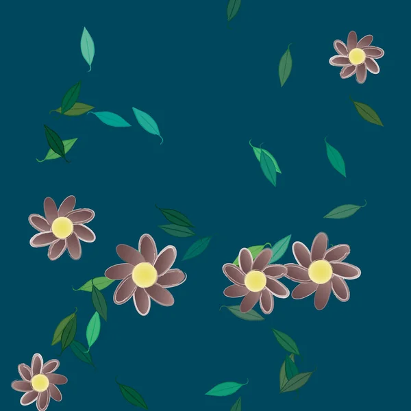 Fundo Sem Costura Floral Bonito Ilustração Vetorial — Vetor de Stock