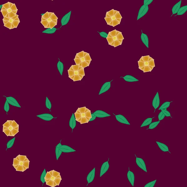 Fundo Sem Costura Floral Bonito Ilustração Vetorial — Vetor de Stock