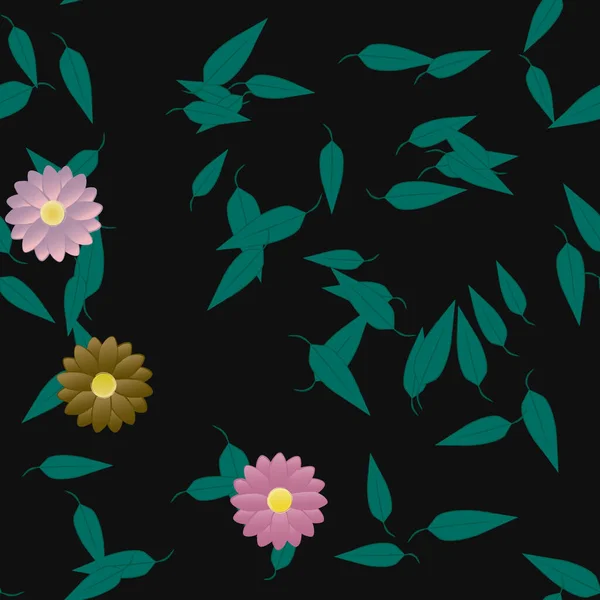 Beau Fond Floral Sans Couture Illustration Vectorielle — Image vectorielle