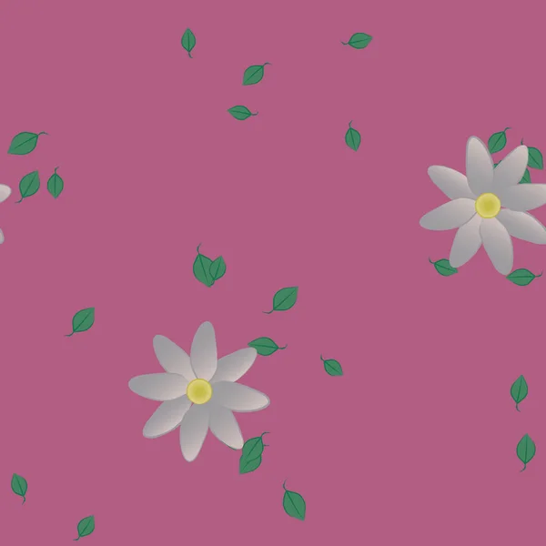 Fundo Sem Costura Floral Bonito Ilustração Vetorial —  Vetores de Stock