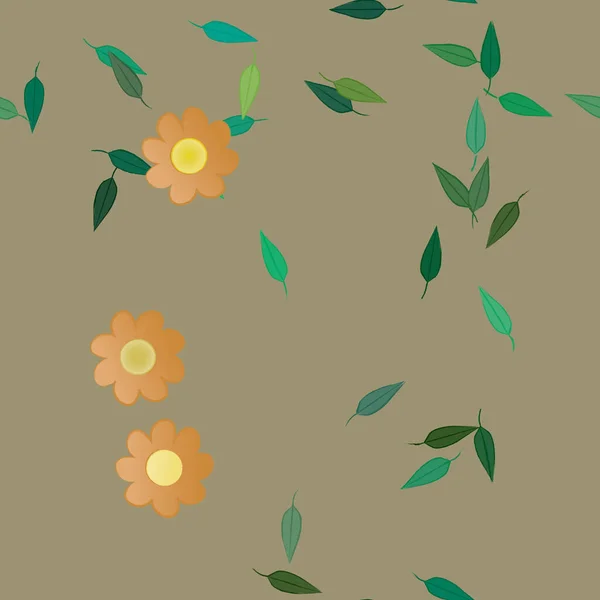 Schöne Florale Nahtlose Hintergrund Vektorillustration — Stockvektor