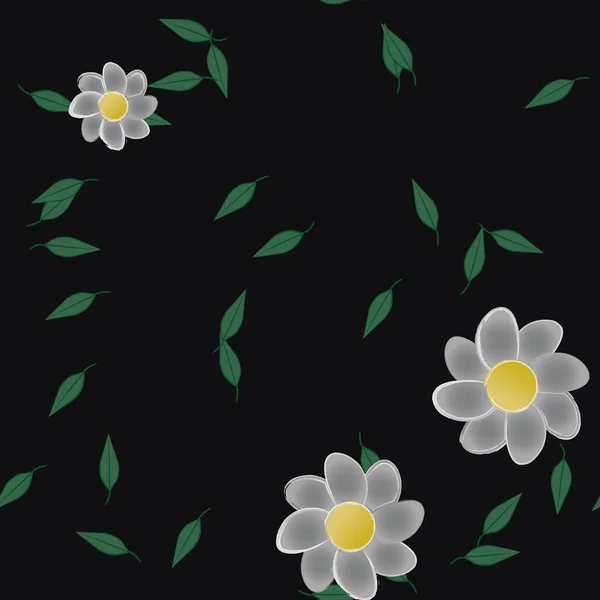 Fundo Sem Costura Floral Bonito Ilustração Vetorial — Vetor de Stock