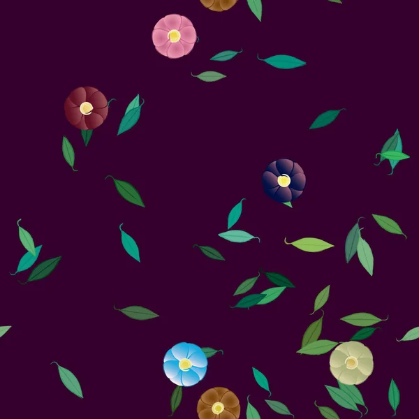 Hermoso Fondo Sin Costura Floral Ilustración Vectores — Vector de stock