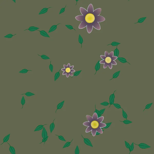 Hermoso Fondo Sin Costura Floral Ilustración Vectores — Vector de stock