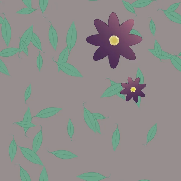 Fundo Sem Costura Floral Bonito Ilustração Vetorial —  Vetores de Stock