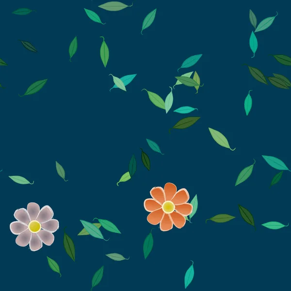 Fundo Sem Costura Floral Bonito Ilustração Vetorial — Vetor de Stock