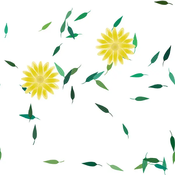 Hermoso Fondo Sin Costura Floral Ilustración Vectores — Vector de stock