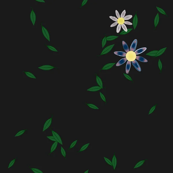 Fundo Sem Costura Floral Bonito Ilustração Vetorial — Vetor de Stock