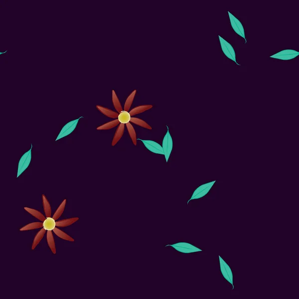 Hermoso Fondo Sin Costura Floral Ilustración Vectores — Vector de stock