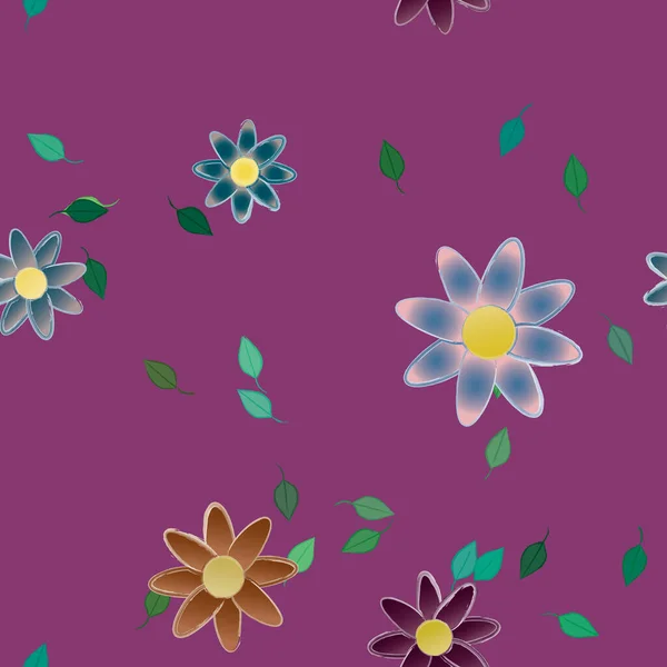 Schöne Florale Nahtlose Hintergrund Vektorillustration — Stockvektor