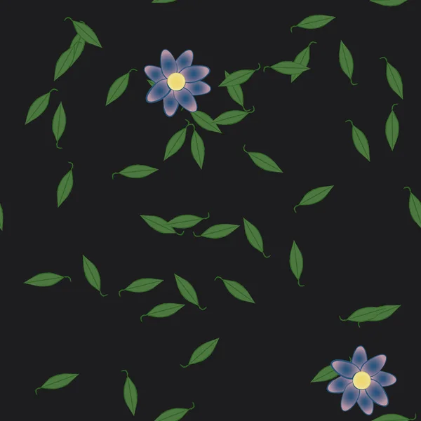 Hermoso Fondo Sin Costura Floral Ilustración Vectores — Vector de stock