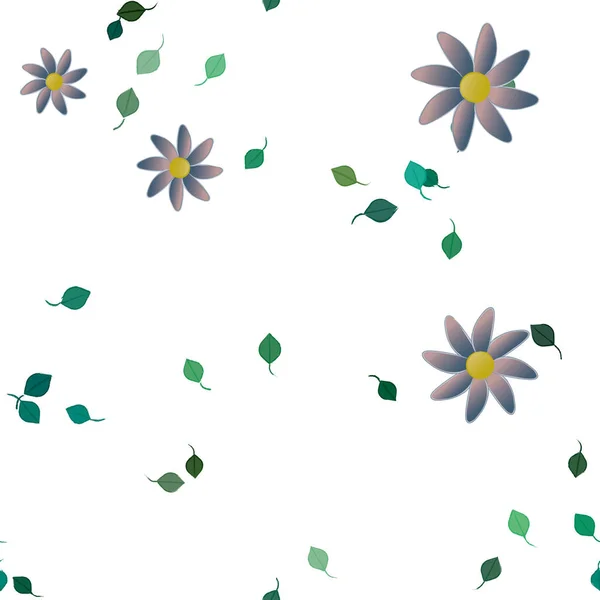 Schöne Florale Nahtlose Hintergrund Vektorillustration — Stockvektor