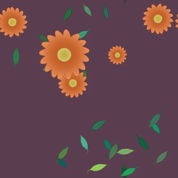 Beautiful Floral Seamless Background Vector Illustration — Stock Vector