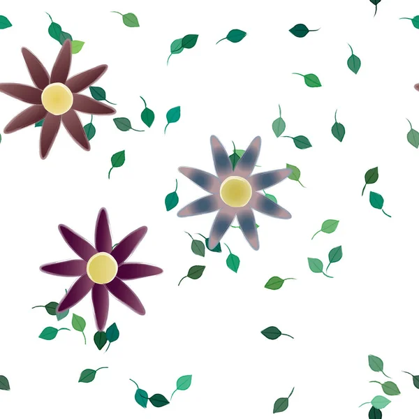 Schöne Florale Nahtlose Hintergrund Vektorillustration — Stockvektor