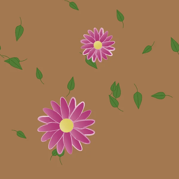 Schöne Florale Nahtlose Hintergrund Vektorillustration — Stockvektor