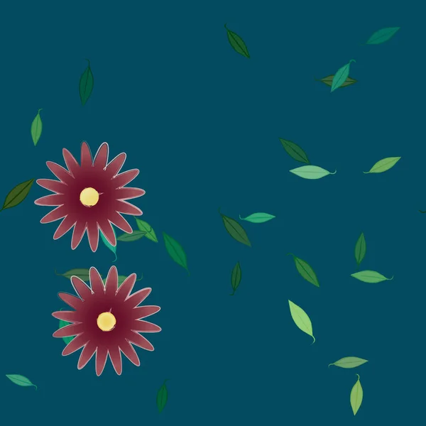 Fundo Sem Costura Floral Bonito Ilustração Vetorial — Vetor de Stock