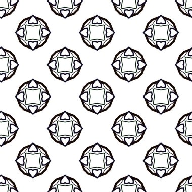 Geometrik soyut dikişsiz desen, vektör illüstrasyonu