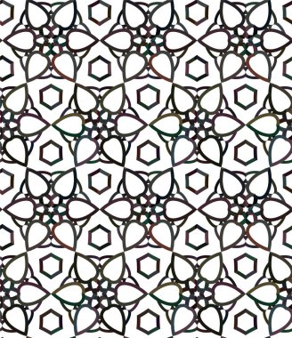 Geometrik soyut dikişsiz desen, vektör illüstrasyonu