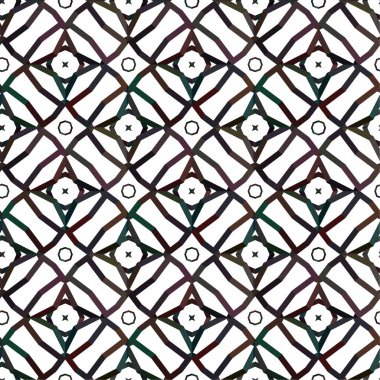 Geometrik soyut dikişsiz desen, vektör illüstrasyonu