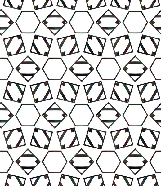 Geometriskt Abstrakt Sömlöst Mönster Vektorillustration — Stock vektor