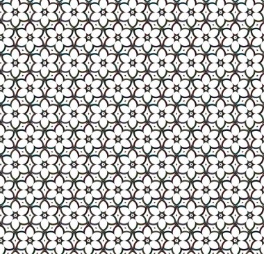 Süslü, soyut, dikişsiz desen, vektör illüstrasyonu