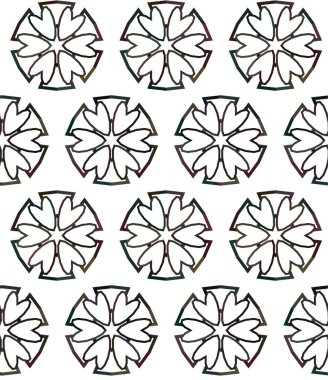 Geometrik soyut dikişsiz desen, vektör illüstrasyonu