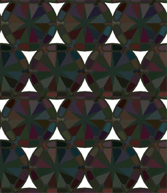 Süslü, soyut, dikişsiz desen, vektör illüstrasyonu