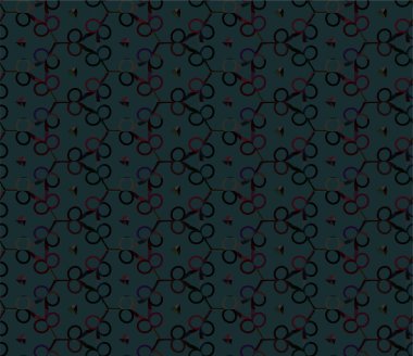 Geometrik soyut dikişsiz desen, vektör illüstrasyonu