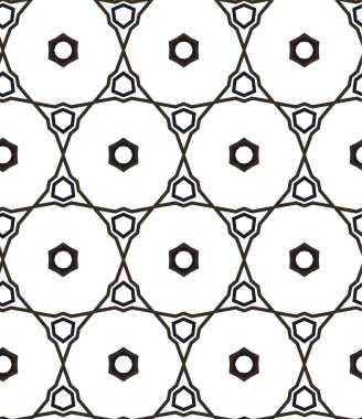 Süslü, soyut, dikişsiz desen, vektör illüstrasyonu