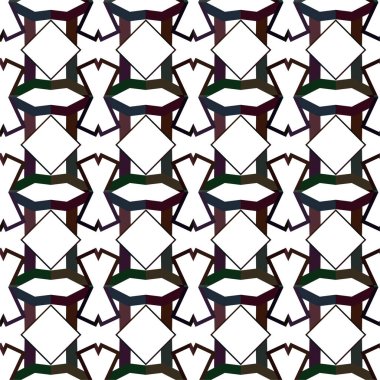 Geometrik soyut dikişsiz desen, vektör illüstrasyonu