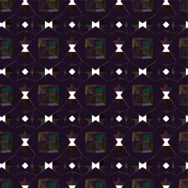 Geometrik soyut dikişsiz desen, vektör illüstrasyonu