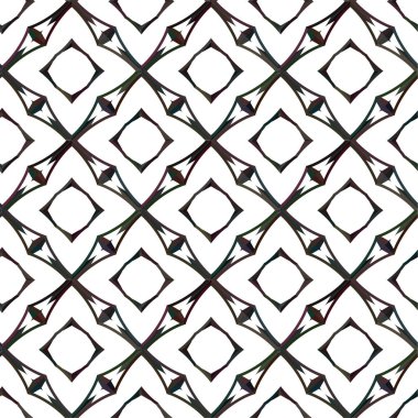 Geometrik soyut dikişsiz desen, vektör illüstrasyonu