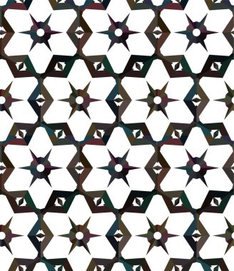 Geometrik soyut dikişsiz desen, vektör illüstrasyonu