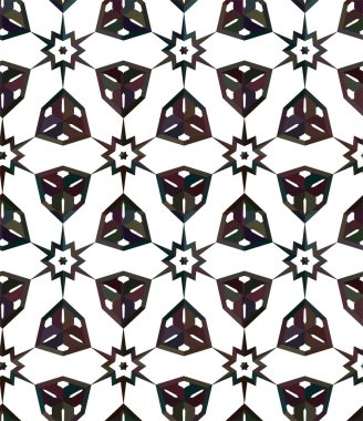 Geometrik soyut dikişsiz desen, vektör illüstrasyonu