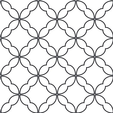 Geometrik soyut dikişsiz desen, vektör illüstrasyonu