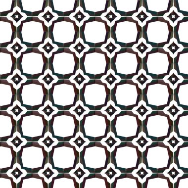 Süslü, soyut, dikişsiz desen, vektör illüstrasyonu