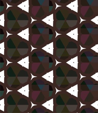 Geometrik soyut dikişsiz desen, vektör illüstrasyonu