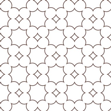 Süslü, soyut, dikişsiz desen, vektör illüstrasyonu