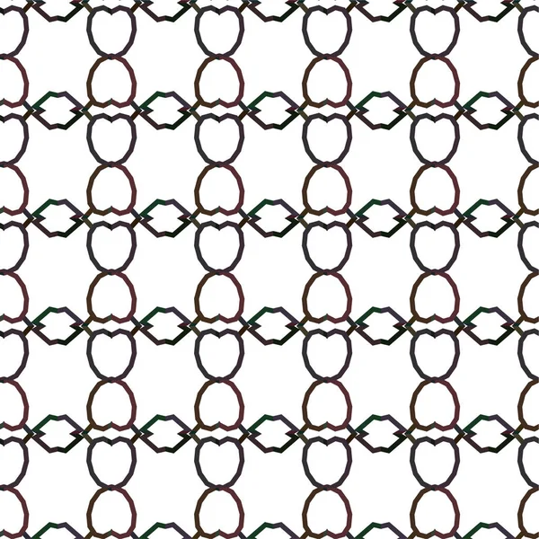 Padrão Sem Costura Formas Geométricas Preto Branco Ilustração Vetorial — Vetor de Stock