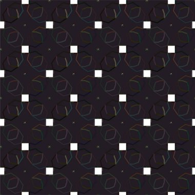 Süslü, soyut, dikişsiz desen, vektör illüstrasyonu