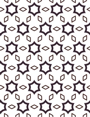 Süslü, soyut, dikişsiz desen, vektör illüstrasyonu