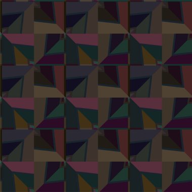 Süslü, soyut, dikişsiz desen, vektör illüstrasyonu