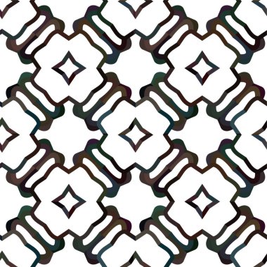 Süslü, soyut, dikişsiz desen, vektör illüstrasyonu